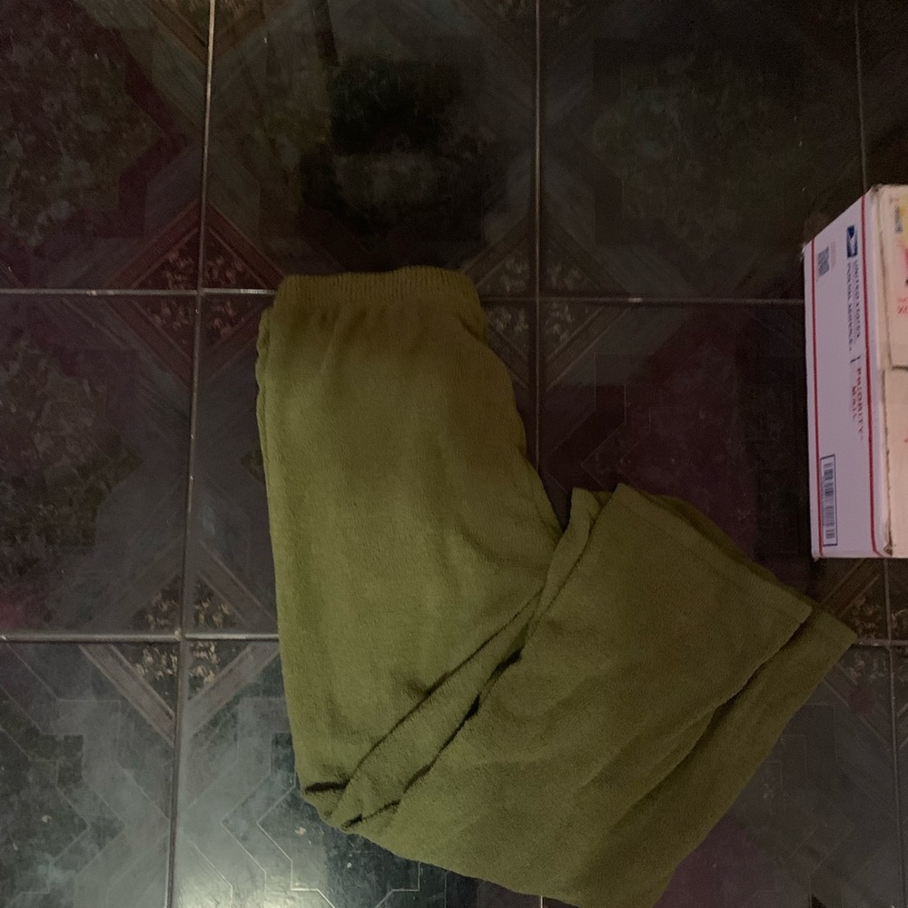 fuzzy green pants